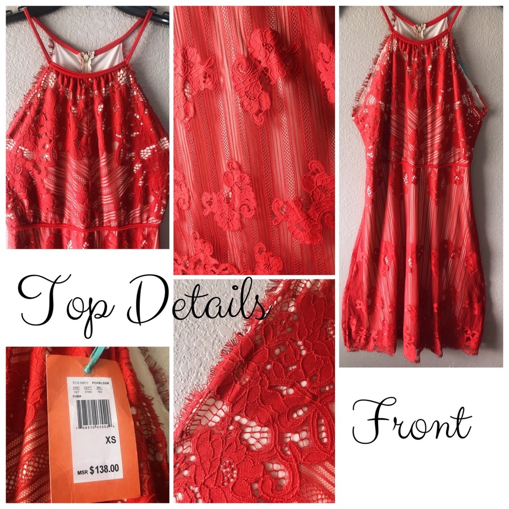 Sexy Red Lace Summer Dress